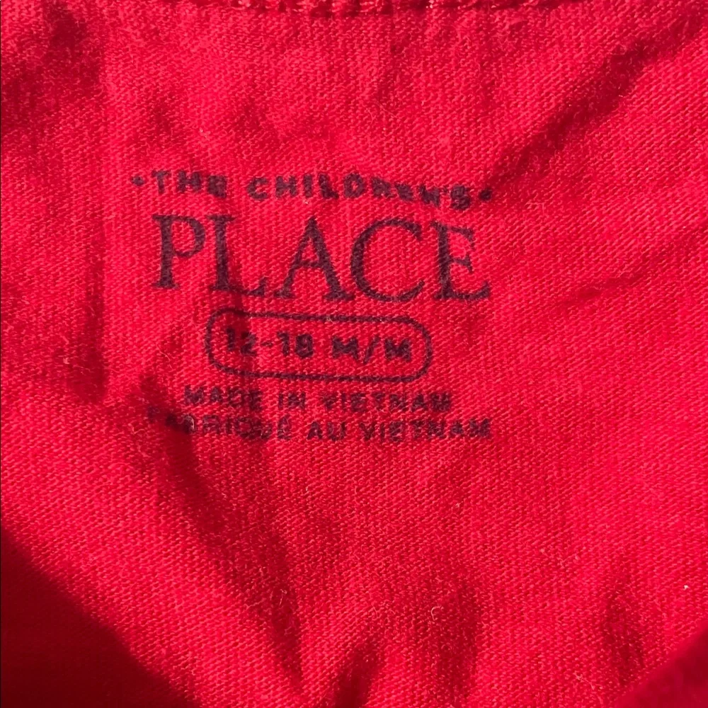 The Children's Place Boys Patriotic Red White Blue Flag Tee Size 12-18 M